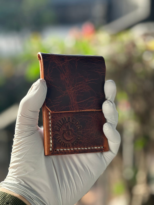 Cognac Ventana Minimalist Wallet
